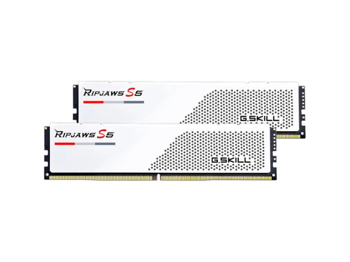 Пам'ять для настільних комп'ютерів G.Skill 64 GB (2x32GB) DDR5 6000 MHz Ripjaws S5 Matte White - Фото 2 Пам'ять для настільних комп'ютерів G.Skill 64 GB (2x32GB) DDR5 6000 MHz Ripjaws S5 Matte White - зображення 2