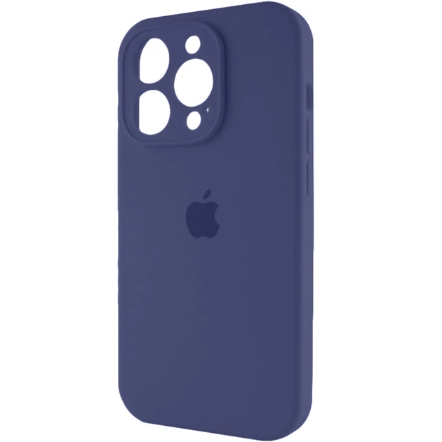 Защитный чехол-накладка Silicone Full Case AA Camera Protect для Apple iPhone 16 Pro Max Dark Blue (FullAAi16PM-7) - Фото 3 Защитный чехол-накладка Silicone Full Case AA Camera Protect для Apple iPhone 16 Pro Max Dark Blue (FullAAi16PM-7) - изображение 3