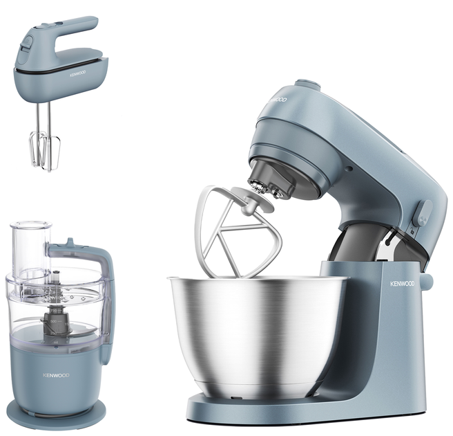 Набір Кухонна колекція Kenwood Go Collection CPG35.000GY (Кухонна машина KMZ 35.000GY + Подрібнювач FDP22.000GY + Міксер HMP40.000GY) - зображення 1