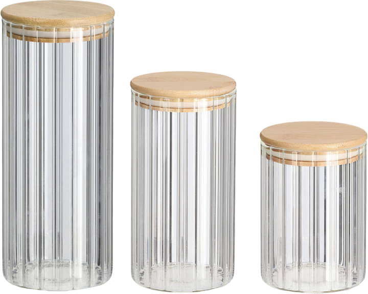 Słoik Zeller Grooves z bambusową pokrywką 550 ml (4003368194707) - obraz 5