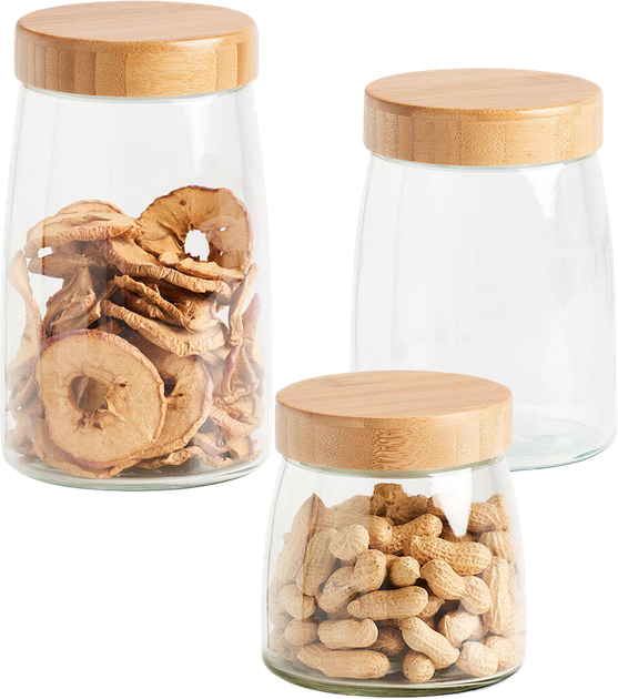 Słoik Zeller szklany ze szczelną bambusową pokrywką 1600 ml (4003368195629) - obraz 4