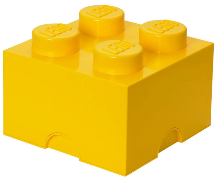 Pudełko do przechowywania klocków konstrukcyjnych LEGO Storage Brick 4 Żółte (5007128) - obraz 2