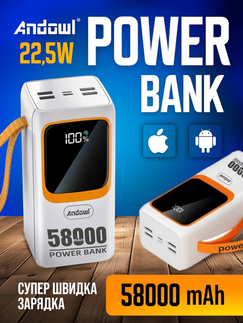 УМБ Andowl Q-TD88 58000 mAh White - изображение 6