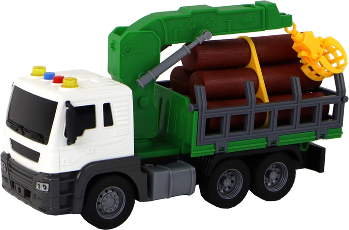 Ciężarówka LEAN Toys z dźwigiem i akcesoriami (6920179505233) - obraz 5