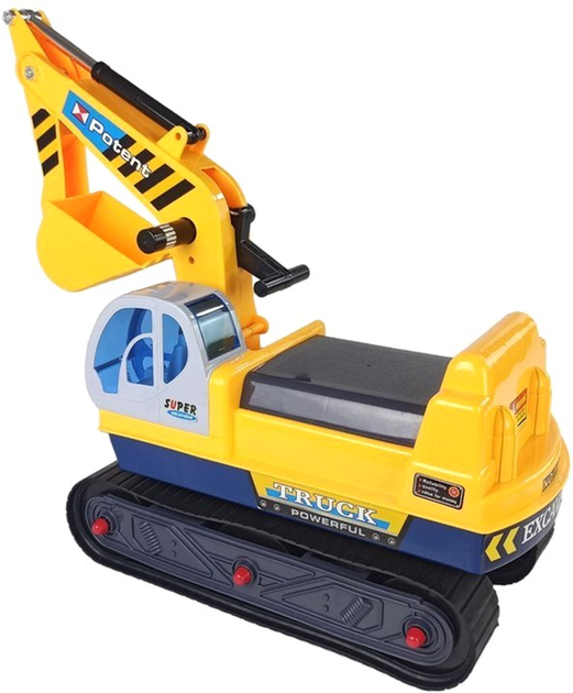 Koparka LEAN Toys z kaskiem Żółta (5904204753180) - obraz 4