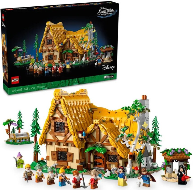 Конструктор Lego Disney Хатина Білосніжки та семи гномів 2228 деталей (43242) (955555906846546) - Уцінка - зображення 1