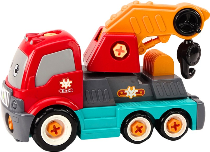 Ciężarówka do skręcania LEAN Toys z hakiem i akcesoriami (5905991018896) - obraz 3