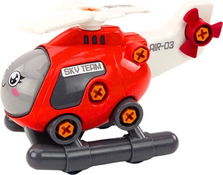 Helikopter do skręcania LEAN Toys Czerwony (5905991018940) - obraz 3