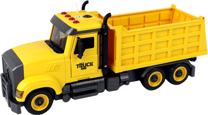 Ciężarówka do skręcania LEAN Toys z akcesoriami Żółta (5905679074633) - obraz 3