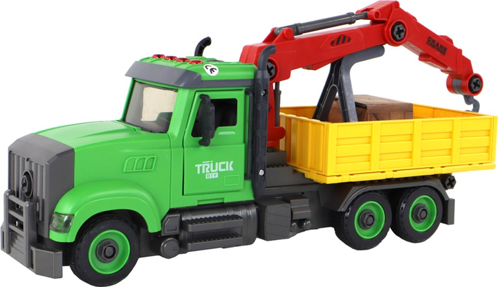 Вантажівка для складання LEAN Toys з краном та аксесуарами Зелений (5905679074541) - зображення 3