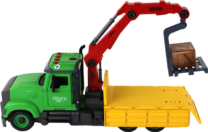 Вантажівка для складання LEAN Toys з краном та аксесуарами Зелений (5905679074541) - зображення 5