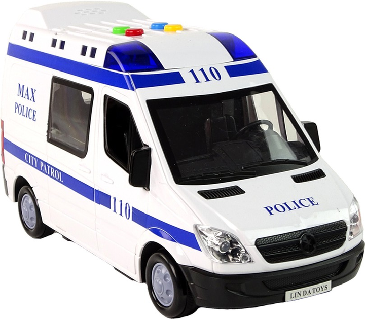 Samochód policyjny LEAN Toys z napędem ciernym ze światłem i dźwiękiem (5905515358682) - obraz 5