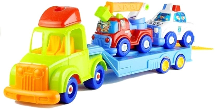 Laweta LEAN Toys z 2 autkami narzędziami i znakami drogowymi (5902808156529) - obraz 5