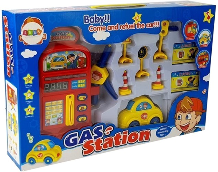 Ігровий набір LEAN Toys Автозаправна станція з машинкою та аксесуарами (5905214979294) - зображення 6