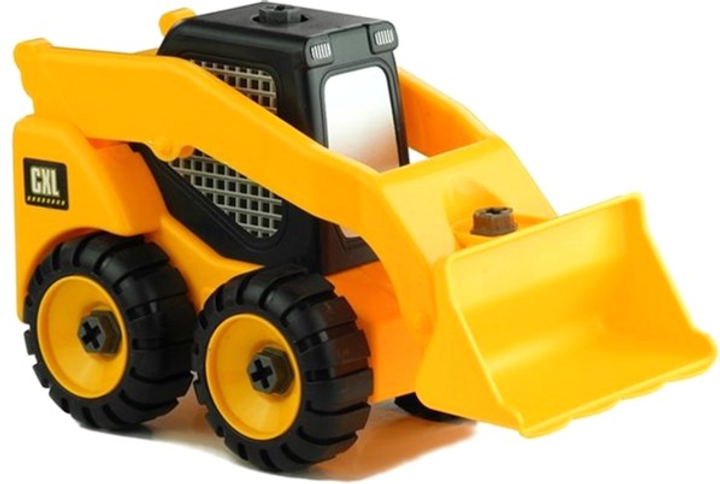 Zestaw maszyn budowlanych do skręcania LEAN Toys Truck Assembled 3579 Koparka + Transporter z przyczepą i akcesoriami Żółty (5902808156796) - obraz 4