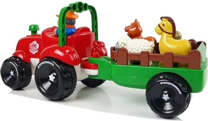 Traktor LEAN Toys 8297 z przyczepą i akcesoriami (5903802456769) - obraz 3