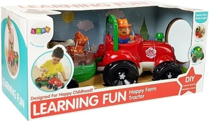 Traktor LEAN Toys 8297 z przyczepą i akcesoriami (5903802456769) - obraz 4