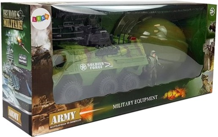 Zestaw wojskowy LEAN Toys Military Equipment 7878 Samochód + Kask żołnierza z akcesoriami (5903802454697) - obraz 4