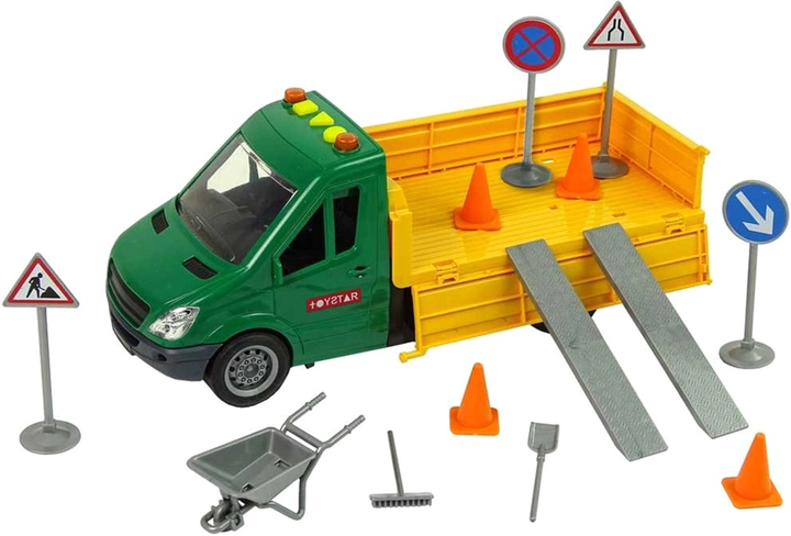 Wywrotka LEAN Toys Traffic 10430 z akcesoriami (5904665992685) - obraz 2