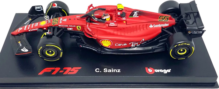 Металева модель автомобіля Bburago Ferrari F1-75 2022 Carloz Sainz 1:43 (4893993014255) - зображення 2