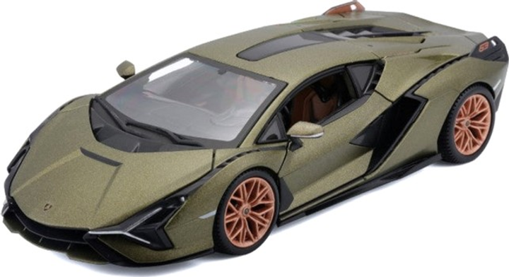 Металева модель автомобіля Bburago Lamborghini Sian FKP 37 1:24 Зелена (4893993210992) - зображення 3