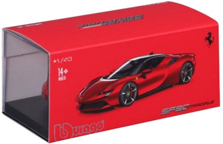 Metalowy model samochodu Bburago Ferrari SF90 Stradale 1:43 (4893993369119) - obraz 4