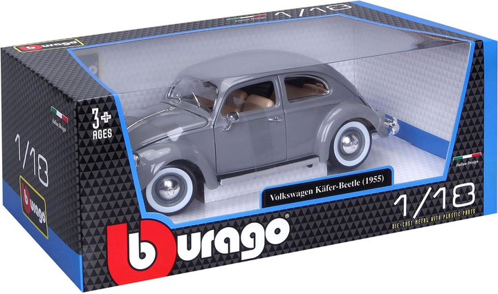 Metalowy model samochodu Bburago Volkswagen Kafer-Beetle 1:18 (4893993002689) - obraz 3