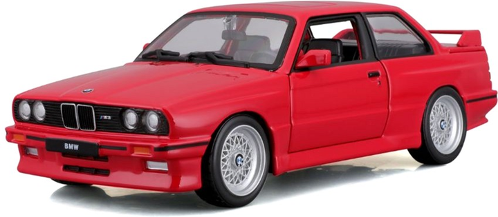 Металева модель автомобіля Bburago BMW 3 Series 1988 1:24 Червона (4893993211005) - зображення 3