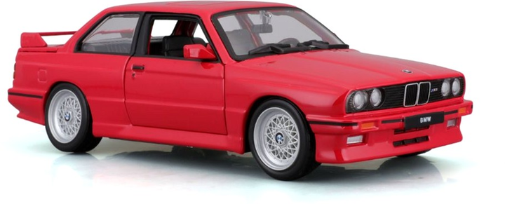Металева модель автомобіля Bburago BMW 3 Series 1988 1:24 Червона (4893993211005) - зображення 7