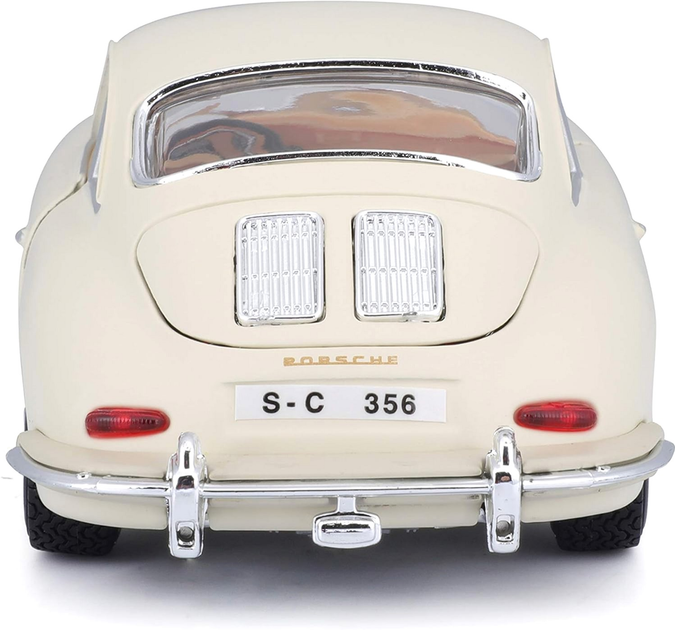 Metalowy model samochodu BBurago Porshe 356B Coupe 1:24 Kość słoniowa (4893993220793) - obraz 4