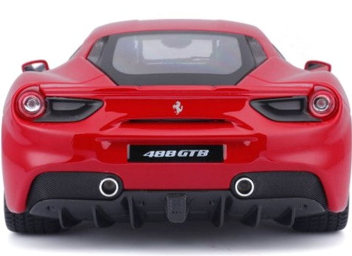 Metalowy model samochodu BBurago Ferrari 488 GTB 1:18 Czerwony (4893993160082) - obraz 6