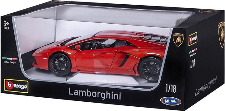 Metalowy model samochodu BBurago Lamborghini Aventador LP 700-4 1:18 Czerwony (4893993110339) - obraz 1