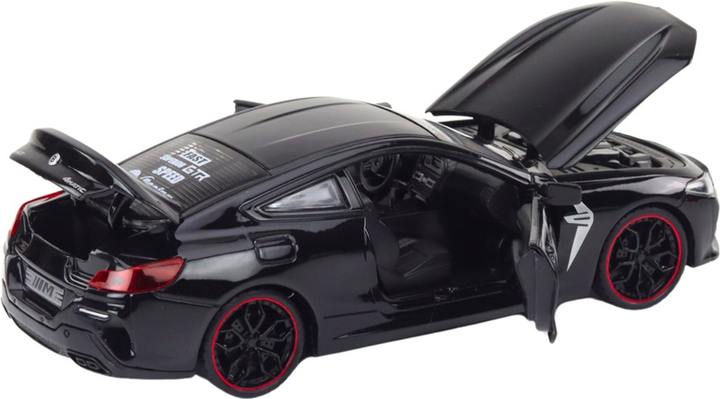Metalowy model samochodu LEAN Toys sportowego z napędem ciernym 1:24 Czarny (5905991019350) - obraz 4