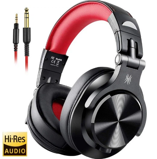 Наушники OneOdio Fusion Wireless A71 студийные диджейские полноразмерные Red - Фото 4 Наушники OneOdio Fusion Wireless A71 студийные диджейские полноразмерные Red - изображение 4