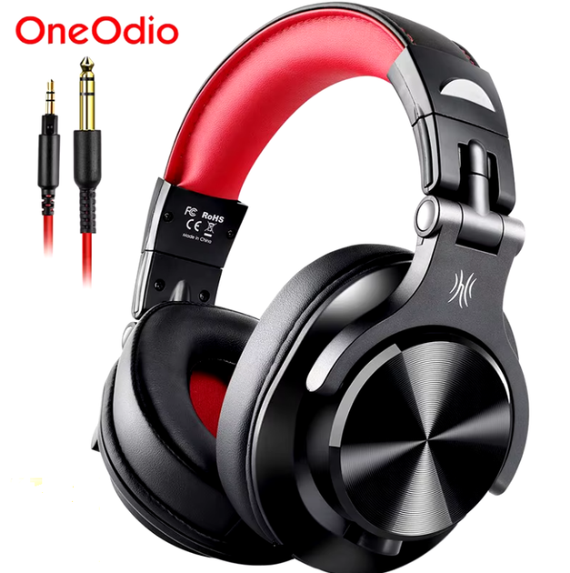 Наушники OneOdio Fusion Wireless A71 студийные диджейские полноразмерные Red - Фото 8 Наушники OneOdio Fusion Wireless A71 студийные диджейские полноразмерные Red - изображение 8