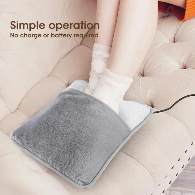 Портативная фланелевая грелка для ног с электрическим подогревом Foot warmer XL-997 Коврик с USB подогревом - изображение 4