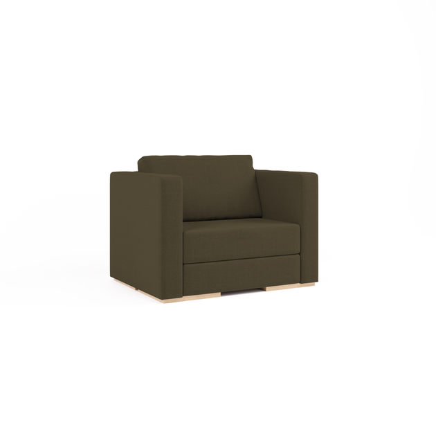 Модульное кресло (диван одноместный) Sita one Queens Brown 120x90 см ...