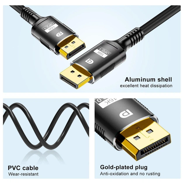 Кабель DisplayPort - DisplayPort 2.1 16K 1м SmartG - зображення 3