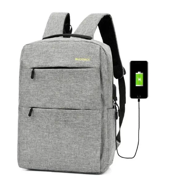 Міський рюкзак 3в1 Backpack 9018 — універсальний дорожній набір, сірий колір - изображение 6