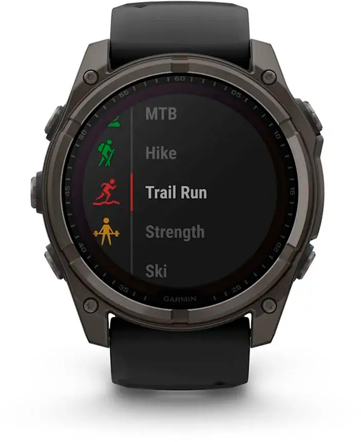 Смарт-часы Garmin fenix 8 51mm Solar Sapphire Carbon Gray Dlc Titanium With Black and Pebble Gray Silicone Band (010-02907-11) - изображение 3