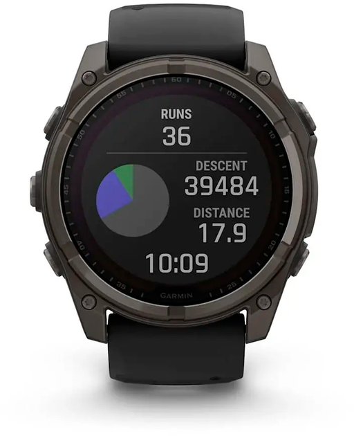 Смарт-часы Garmin fenix 8 51mm Solar Sapphire Carbon Gray Dlc Titanium With Black and Pebble Gray Silicone Band (010-02907-11) - изображение 5