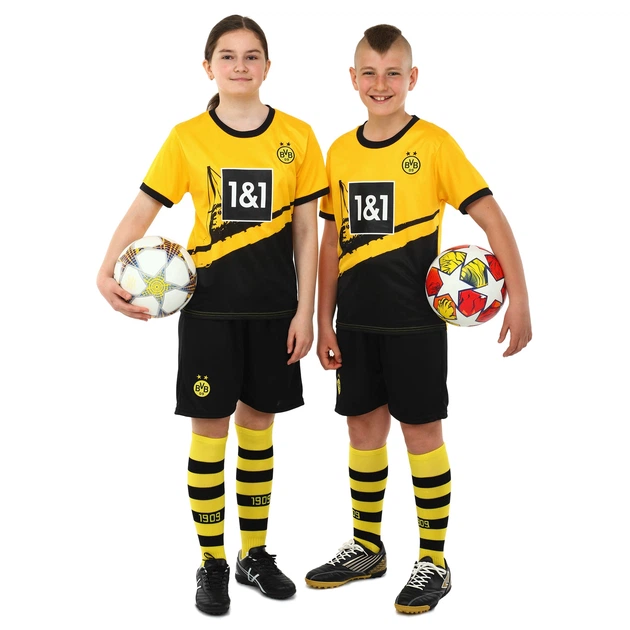 Форма футбольна дитяча із символікою футбольного клубу BORUSSIA DORTMUND домашня 2024 SP-Planeta CO-6264 (поліестер, розмір 22, жовтий-чорний) - Фото 12 Форма футбольна дитяча із символікою футбольного клубу BORUSSIA DORTMUND домашня 2024 SP-Planeta CO-6264 (поліестер, розмір 22, жовтий-чорний) - зображення 12