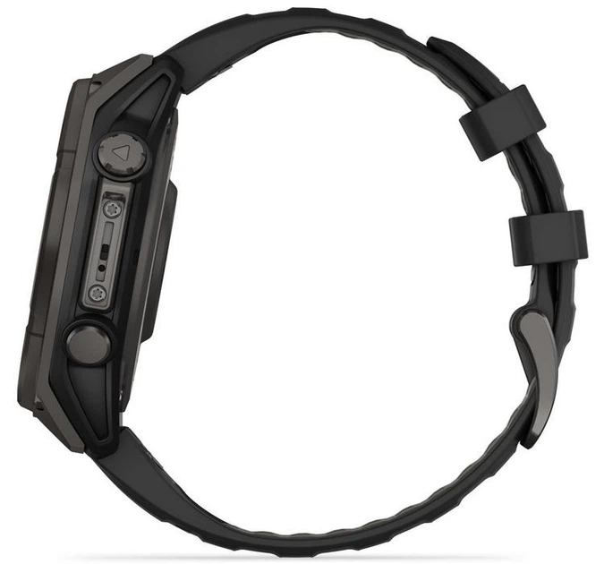 Смарт-годинник Garmin Fenix 8 47 mm Solar Sapphire, Carbon grey DLC titanium with Black/pebble grey silicone band (010-02906-11) - зображення 5