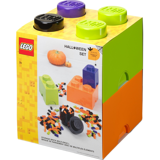 Контейнер для зберігання конструктора LEGO Storage Brick Multi Pack L Halloween Set 4 елементи (40150800) - зображення 1