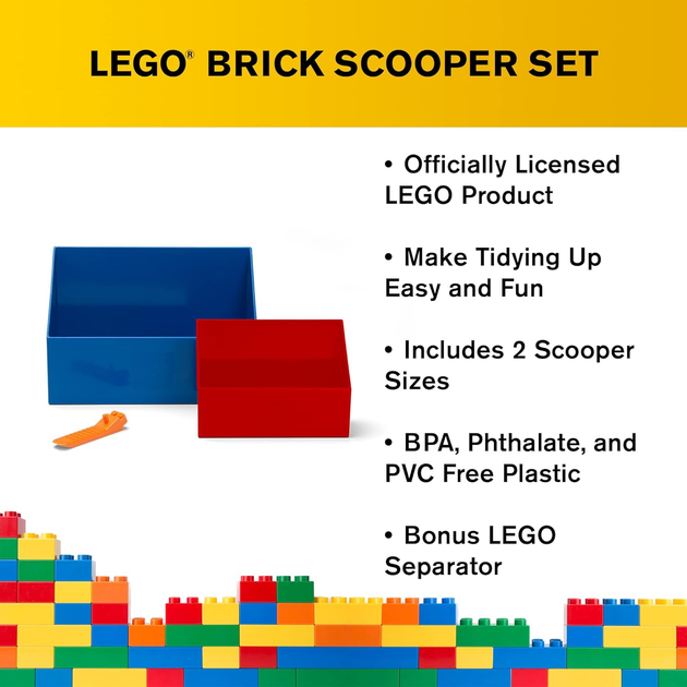 Контейнер для зберігання та прибирання конструктора LEGO Brick Scooper Set 3 елементи (41210002) - зображення 7