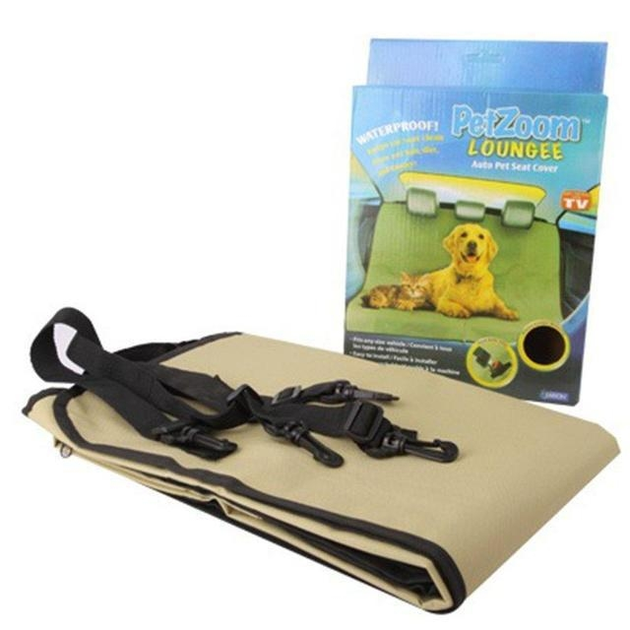 Чехол на кресло автомобиля влагостойкий PET ZOOM Loungee Накидка на сиденье для перевозки животных Бежевый - изображение 3