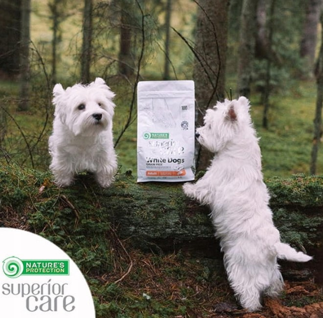 Sucha karma dla psów Nature's Protection Superior Care White Dogs Grain Free Adult Small and Mini Breeds z łososiem 1.5 kg (4771317458346) - obraz 3
