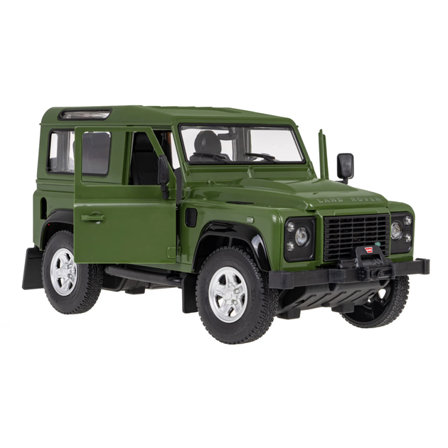 Машинка на радиоуправлении Land Rover Defender 1:14 зеленая RASTAR – открывающая дверь, пульт 2,4 ГГц - Фото 2 Машинка на радиоуправлении Land Rover Defender 1:14 зеленая RASTAR – открывающая дверь, пульт 2,4 ГГц - изображение 2