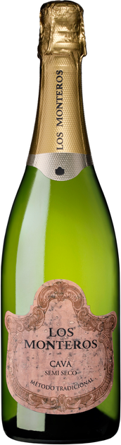 Вино ігристе Los Monteros Cava Semi Seco біле напівсухе 0.75 л 11.5% (8410388017330) - зображення 1