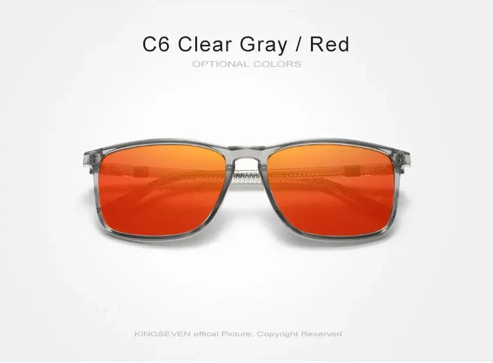 Мужские поляризационные солнцезащитные очки KINGSEVEN 7365 Clear Gray Red - Фото 2 Мужские поляризационные солнцезащитные очки KINGSEVEN 7365 Clear Gray Red - изображение 2